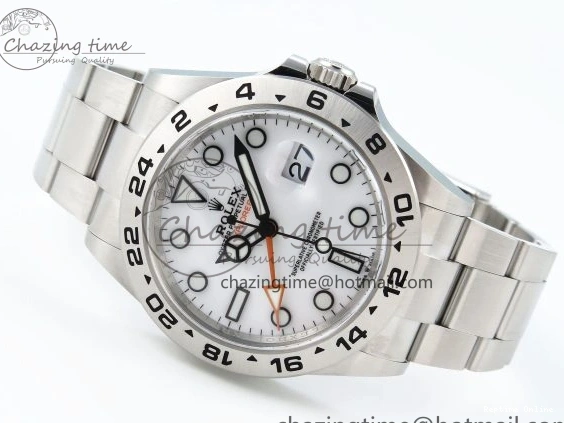 0507 Stylish Explorer II 42mm 226570 Black 904L SS C+F 1:1 Best Edition White Dial on Bracelet VR3285 CHS 1712
